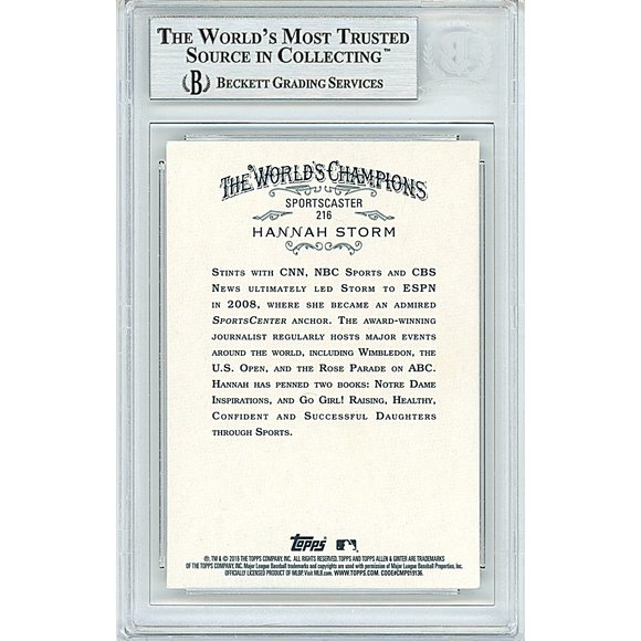 Hannah Storm Signed 2016 Allen and Ginters Sportscaster Card Beckett Autographed - Picture 2 of 4